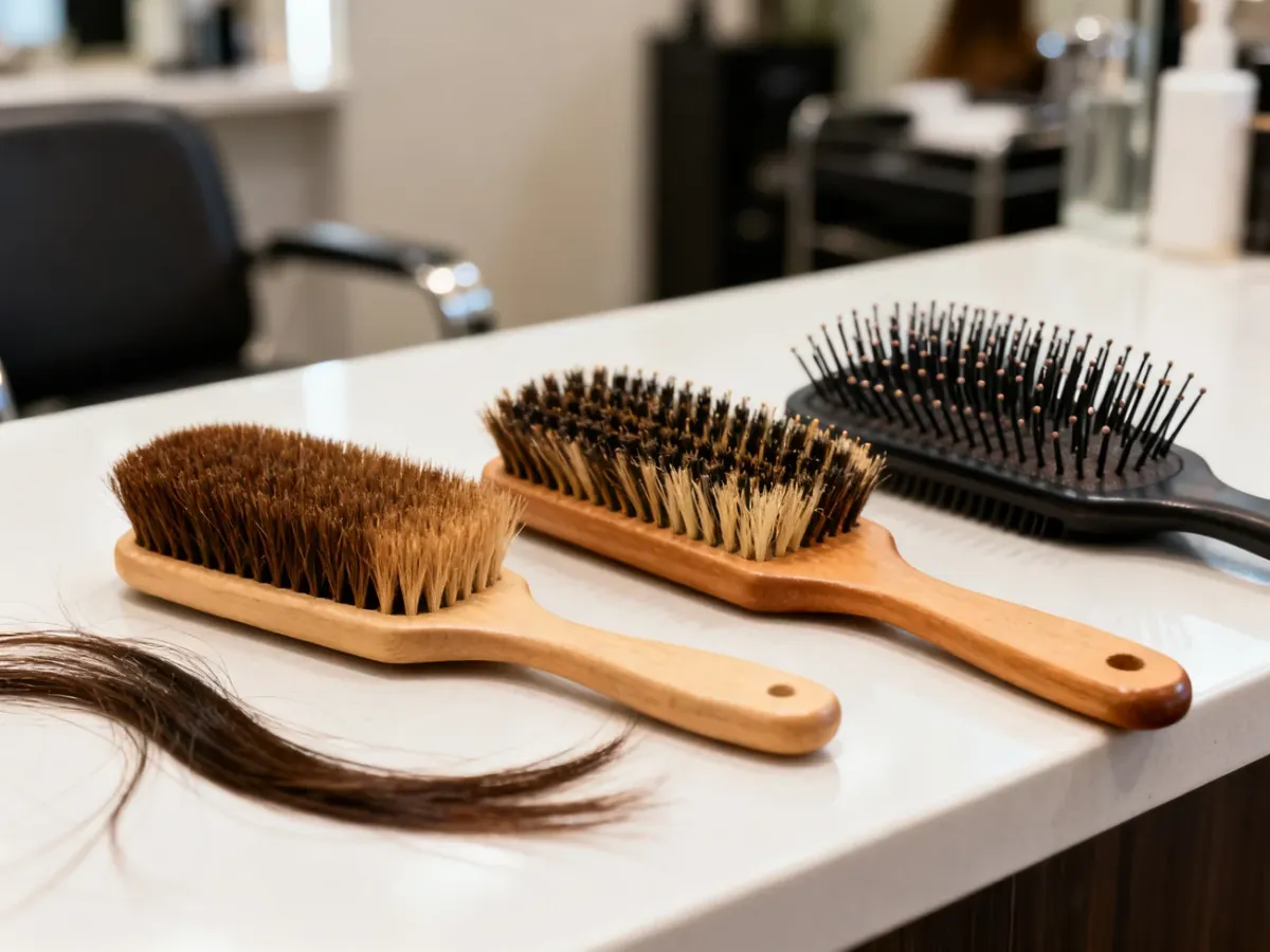 Comparison of natural, nylon, and mixed brush bristles